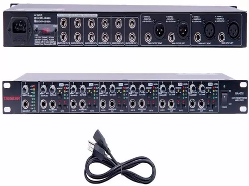 AMPLIFICADOR PROFECIONAL PARA AUDIFONOS / 6 CANALES / HA-618