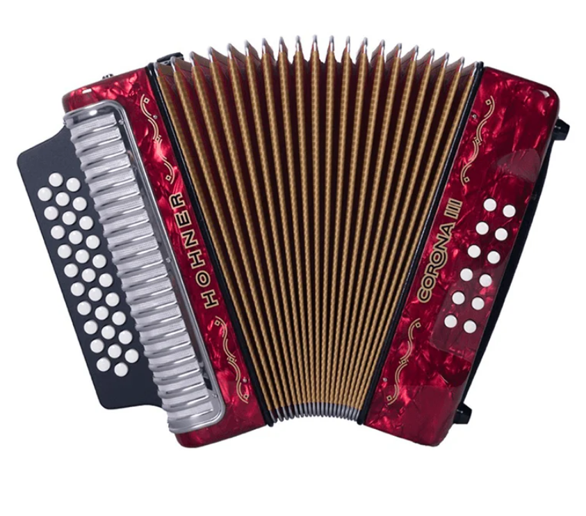 ACORDEÓN HOHNER III CORONA ADG ROJO