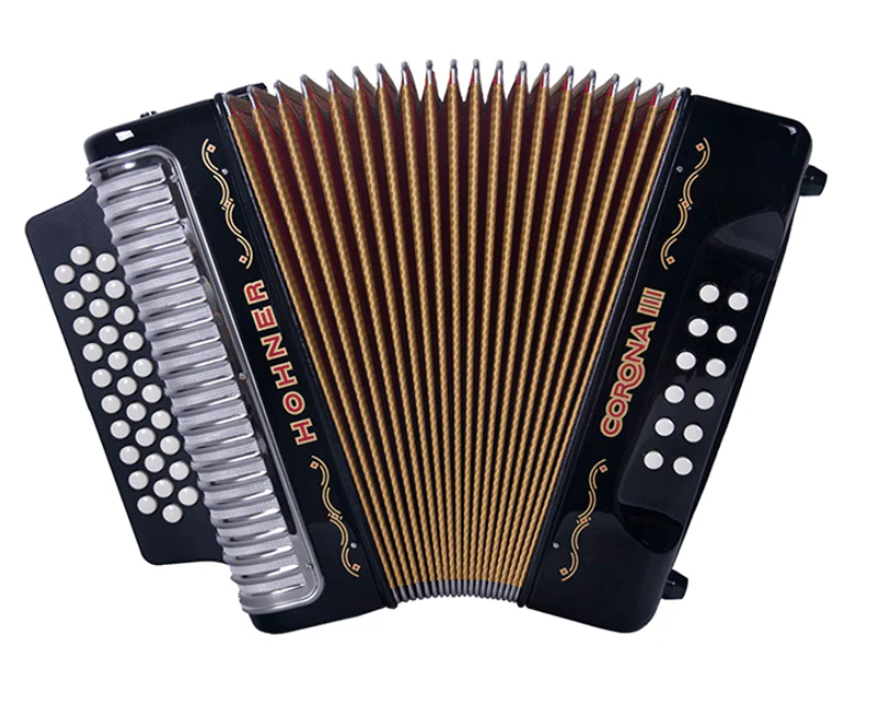 ACORDEÓN HOHNER III CORONA ADG NEGRO A5701S