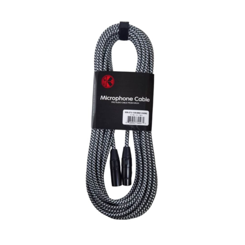 CABLE KIRLIN PARA MICROFONO 10MT MW-470 BKB XLR-XLR